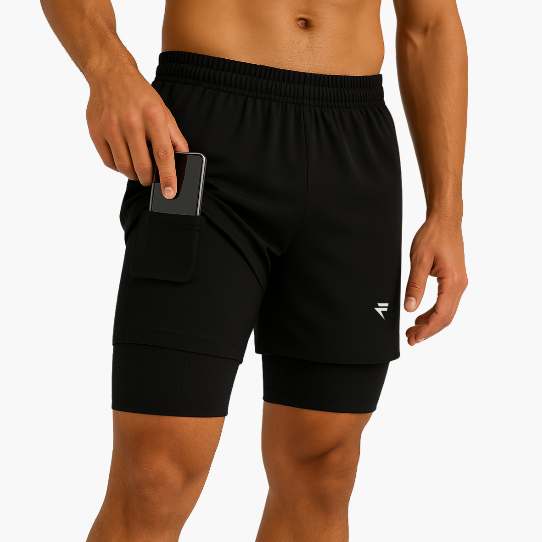 Short 2 en 1 avec compression intégrée